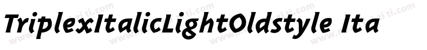 TriplexItalicLightOldstyle Italic字体转换
